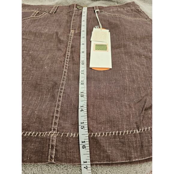 NWT Tori Richard Walnut Brown Linen Skirt Size 6 - Picture 6 of 6